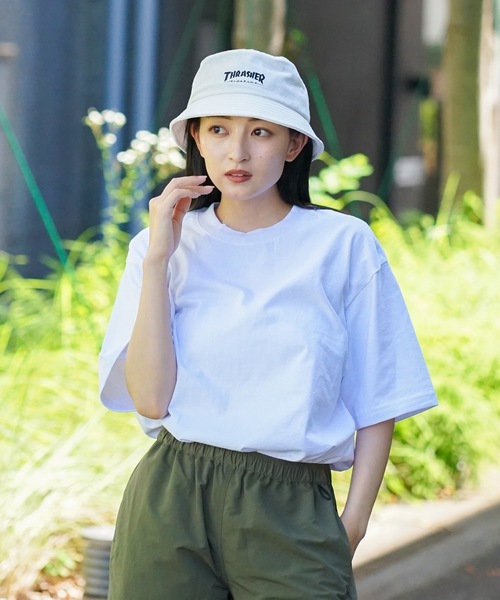 THRASHER(スラッシャー)の「MAG LOGO BUCKET HAT/スラッシャーバケハ(バケットハット)(ハット・メンズ・ベージュ/ネイビー/ホワイト/カーキ/ブラック・FREE)」の15枚目の写真
