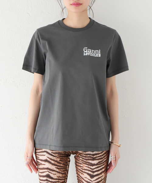 セール】【GANNI / ガニー】Basic Jersey Loveclub Relaxed T-sh
