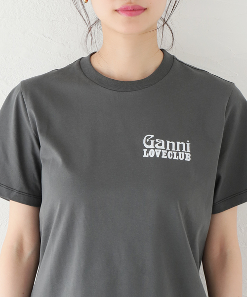 セール】【GANNI / ガニー】Basic Jersey Loveclub Relaxed T-sh