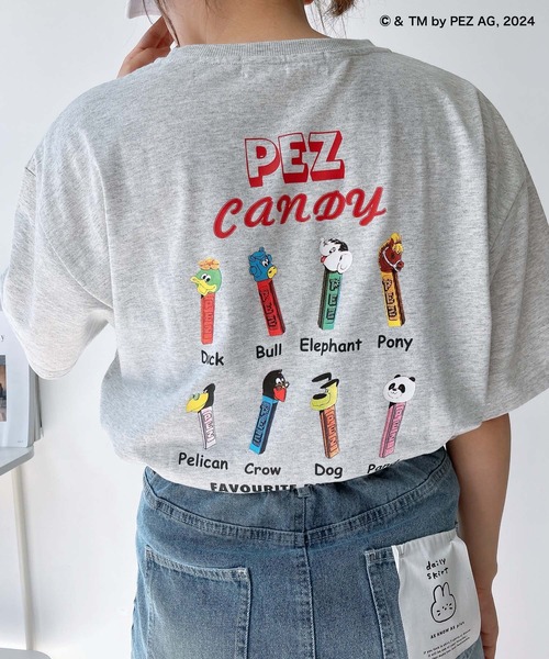 AS KNOW AS plus(アズノゥアズプラス)の「○アクリルキーホルダー付き PEZ Tシャツ【PEZ/ペッツ】(Tシャツ/カットソー・レディース・オフホワイト/ブルー/ピンク/スミクロ/イエロー系/ホワイト系/サックスブルー系/ブラック系/オートミール/ホワイト系1/ブラック系1/パープル系1/アイボリー系1/アイボリー系2/ブラック系2/ホワイト系2/オレンジ系2・FREE)」の10枚目の写真