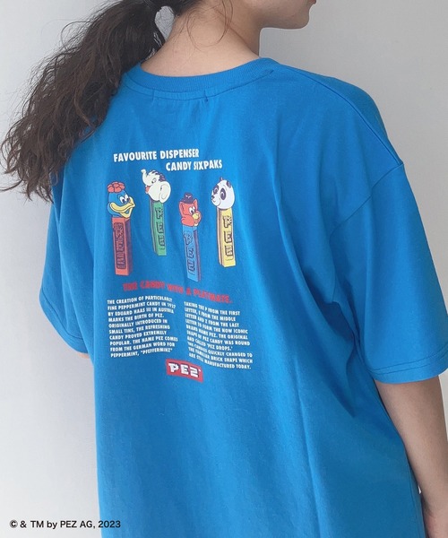 AS KNOW AS plus(アズノゥアズプラス)の「○アクリルキーホルダー付き PEZ Tシャツ【PEZ/ペッツ】(Tシャツ/カットソー・レディース・オフホワイト/ブルー/ピンク/スミクロ/イエロー系/ホワイト系/サックスブルー系/ブラック系/オートミール/ホワイト系1/ブラック系1/パープル系1/アイボリー系1/アイボリー系2/ブラック系2/ホワイト系2/オレンジ系2・FREE)」の12枚目の写真