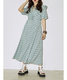 jouetie | ラッフルカラーフリルワンピース【チェック柄】(ワンピース)