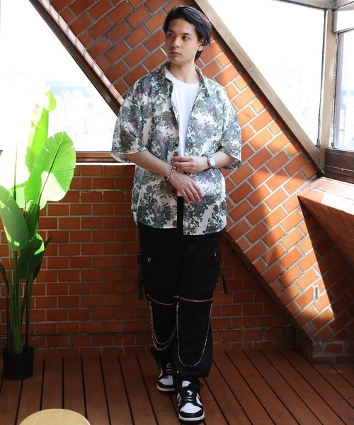 8(eight)(エイト)の「総柄シアーシャツ(シャツ/ブラウス・メンズ・ホワイト/アイボリー/ブラック系その他2/ブルー/ホワイト系その他/グレー/ブラック系その他/ブラック・LARGE/MEDIUM)」の9枚目の写真