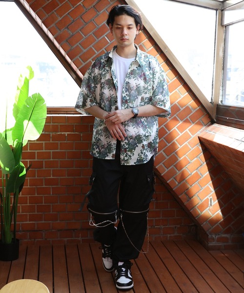 8(eight)(エイト)の「総柄シアーシャツ(シャツ/ブラウス・メンズ・ホワイト/アイボリー/ブラック系その他2/ブルー/ホワイト系その他/グレー/ブラック系その他/ブラック・LARGE/MEDIUM)」の10枚目の写真