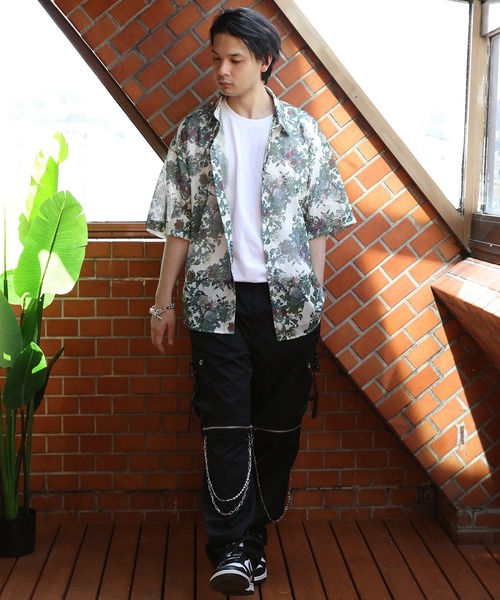 8(eight)(エイト)の「総柄シアーシャツ(シャツ/ブラウス・メンズ・ホワイト/アイボリー/ブラック系その他2/ブルー/ホワイト系その他/グレー/ブラック系その他/ブラック・LARGE/MEDIUM)」の15枚目の写真