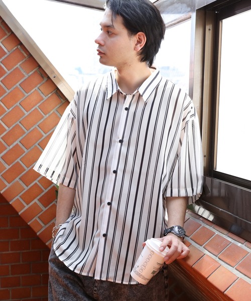 8(eight)(エイト)の「総柄シアーシャツ(シャツ/ブラウス・メンズ・ホワイト/アイボリー/ブラック系その他2/ブルー/ホワイト系その他/グレー/ブラック系その他/ブラック・LARGE/MEDIUM)」の19枚目の写真