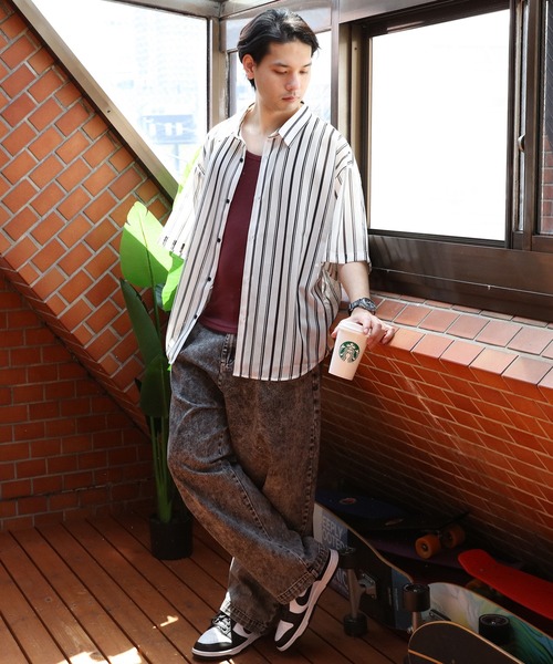 8(eight)(エイト)の「総柄シアーシャツ(シャツ/ブラウス・メンズ・ホワイト/アイボリー/ブラック系その他2/ブルー/ホワイト系その他/グレー/ブラック系その他/ブラック・LARGE/MEDIUM)」の21枚目の写真