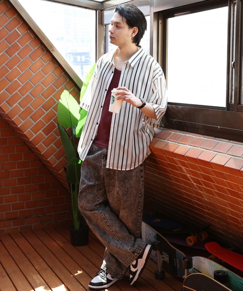 8(eight)(エイト)の「総柄シアーシャツ(シャツ/ブラウス・メンズ・ホワイト/アイボリー/ブラック系その他2/ブルー/ホワイト系その他/グレー/ブラック系その他/ブラック・LARGE/MEDIUM)」の22枚目の写真