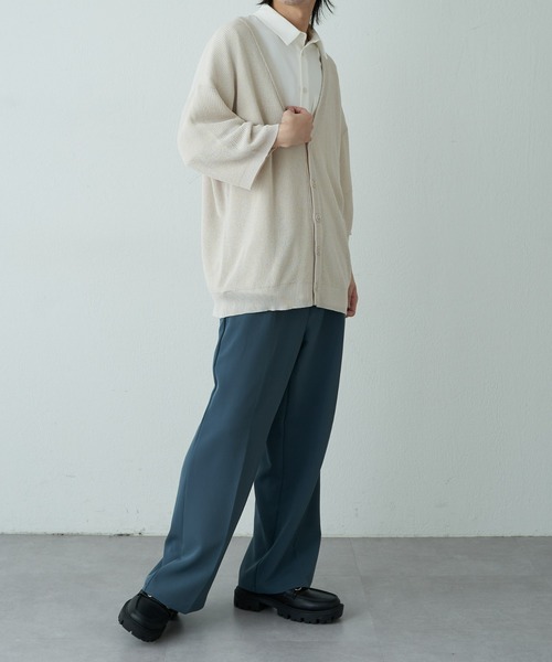 COLONY 2139（コロニートゥーワンスリーナイン）の「リネンタッチ半袖カーディガン（カーディガン/ボレロ・メンズ・ネイビー/ライトグレー/アイボリー/サックスブルー・MEDIUM/LARGE）」の22枚目の写真