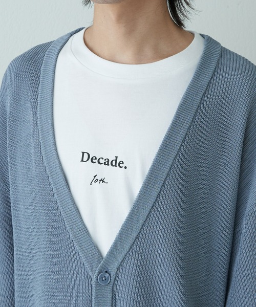 COLONY 2139（コロニートゥーワンスリーナイン）の「リネンタッチ半袖カーディガン（カーディガン/ボレロ・メンズ・ネイビー/ライトグレー/アイボリー/サックスブルー・MEDIUM/LARGE）」の14枚目の写真