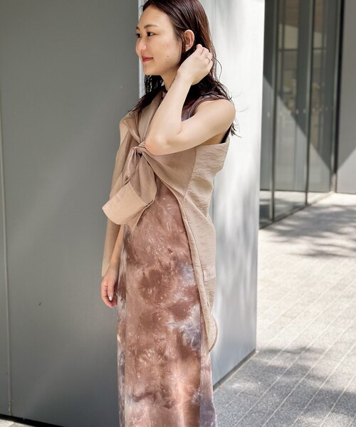 JOINT WORKS(ジョイントワークス)の「タイダイ2Way ホールマキシワンピース(ワンピース・レディース・ブラウン/ボルドー/カーキ・SMALL/MEDIUM)」の5枚目の写真