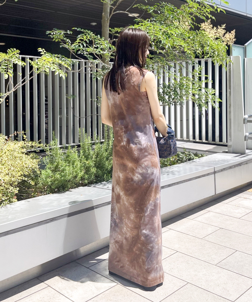 JOINT WORKS(ジョイントワークス)の「タイダイ2Way ホールマキシワンピース(ワンピース・レディース・ブラウン/ボルドー/カーキ・SMALL/MEDIUM)」の8枚目の写真