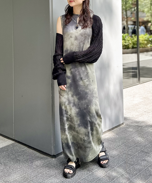 JOINT WORKS(ジョイントワークス)の「タイダイ2Way ホールマキシワンピース(ワンピース・レディース・ブラウン/ボルドー/カーキ・SMALL/MEDIUM)」の14枚目の写真