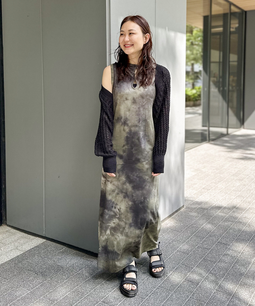 JOINT WORKS(ジョイントワークス)の「タイダイ2Way ホールマキシワンピース(ワンピース・レディース・ブラウン/ボルドー/カーキ・SMALL/MEDIUM)」の15枚目の写真