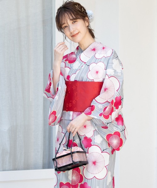Honeys(ハニーズ)の「浴衣(浴衣・レディース・ホワイト系その他/ネイビー系1/ネイビー系/ネイビー系2/ホワイト系その他2/グレー系その他・F)」の4枚目の写真