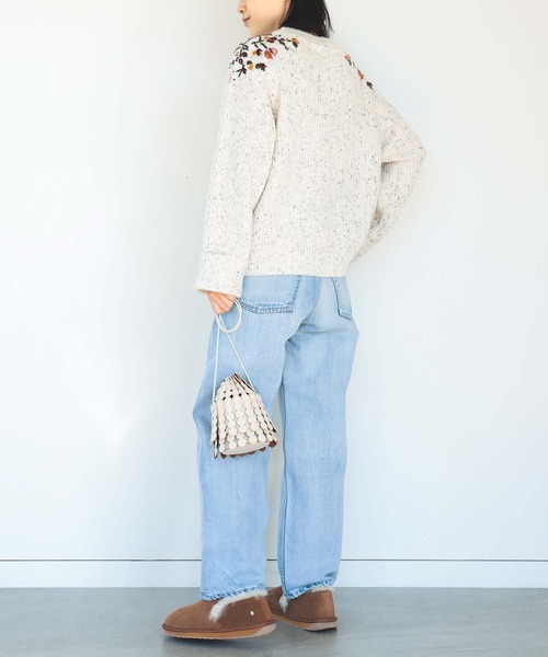 BEAMS HEART(ビームスハート)の「ハンド刺繍 ニットプルオーバー(ニット/セーター・レディース・ブルー系その他4/ホワイト系その他5/ライトグレー・FREE)」の11枚目の写真