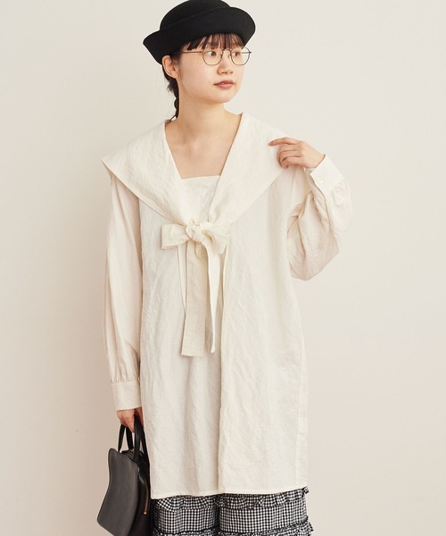 fig l London Sebastian BL ホワイトシャツ fig London（フィグロンドン）の「Sebastian BL（シャツ/ブラウス