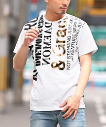 箔プリントロゴ半袖Tシャツ
