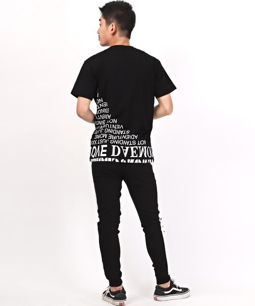 LUXSTYLE(ラグスタイル)の「箔プリントロゴ半袖Tシャツ(Tシャツ/カットソー・メンズ・ホワイト/ブラック・XL/M/L)」の14枚目の写真