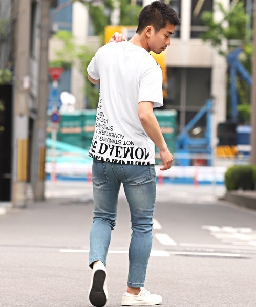 LUXSTYLE(ラグスタイル)の「箔プリントロゴ半袖Tシャツ(Tシャツ/カットソー・メンズ・ホワイト/ブラック・XL/M/L)」の15枚目の写真