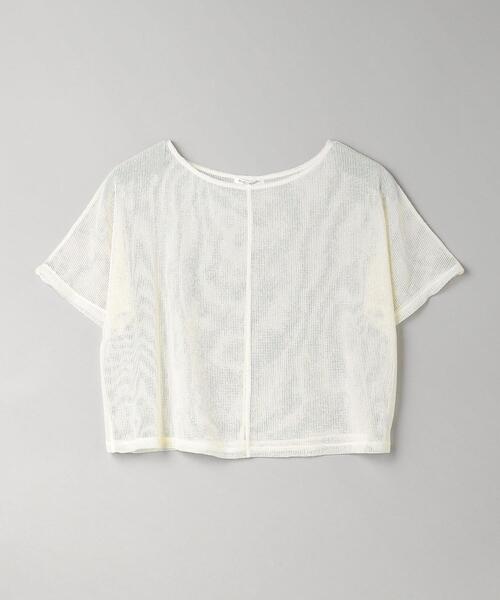 BEAUTY&YOUTH UNITED ARROWS（ビューティーアンドユースユナイテッドアローズ）の「ポリエステルメッシュ ボートネック プルオーバー（Tシャツ/カットソー・レディース・オフホワイト/ブラック/マスタード・FREE）」の13枚目の写真