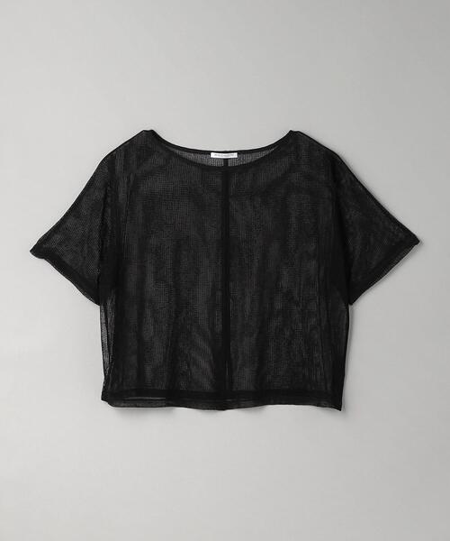 BEAUTY&YOUTH UNITED ARROWS（ビューティーアンドユースユナイテッドアローズ）の「ポリエステルメッシュ ボートネック プルオーバー（Tシャツ/カットソー・レディース・オフホワイト/ブラック/マスタード・FREE）」の9枚目の写真