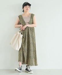 Crisp | Vネックフラワーワンピース(ワンピース)