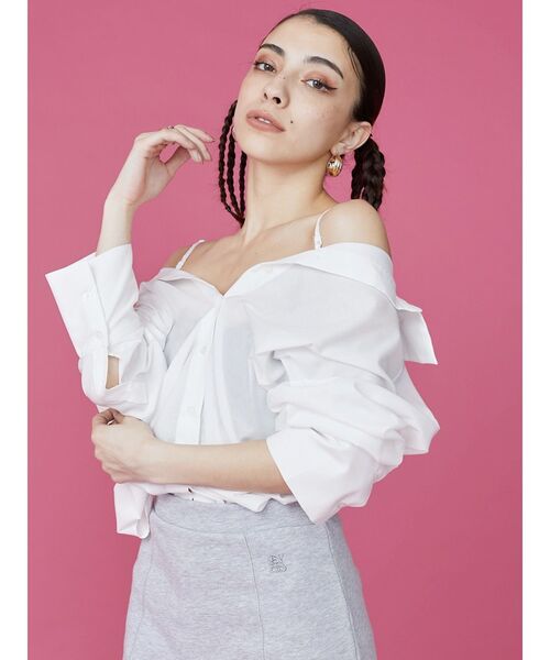 EVRIS（エヴリス）の「ステッチスウェットミニスカート（スカート・レディース・ネイビー/ブラック/グレー・FREE）」の4枚目の写真