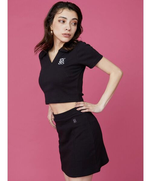 EVRIS（エヴリス）の「ステッチスウェットミニスカート（スカート・レディース・ネイビー/ブラック/グレー・FREE）」の7枚目の写真