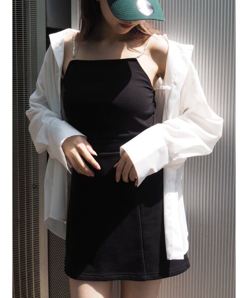 EVRIS（エヴリス）の「ステッチスウェットミニスカート（スカート・レディース・ネイビー/ブラック/グレー・FREE）」の12枚目の写真