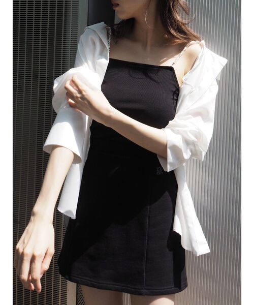 EVRIS（エヴリス）の「ステッチスウェットミニスカート（スカート・レディース・ネイビー/ブラック/グレー・FREE）」の13枚目の写真