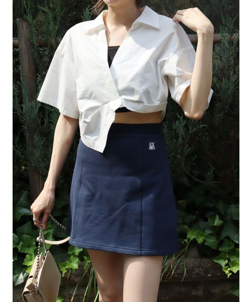 EVRIS（エヴリス）の「ステッチスウェットミニスカート（スカート・レディース・ネイビー/ブラック/グレー・FREE）」の18枚目の写真