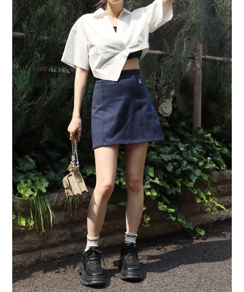 EVRIS（エヴリス）の「ステッチスウェットミニスカート（スカート・レディース・ネイビー/ブラック/グレー・FREE）」の20枚目の写真