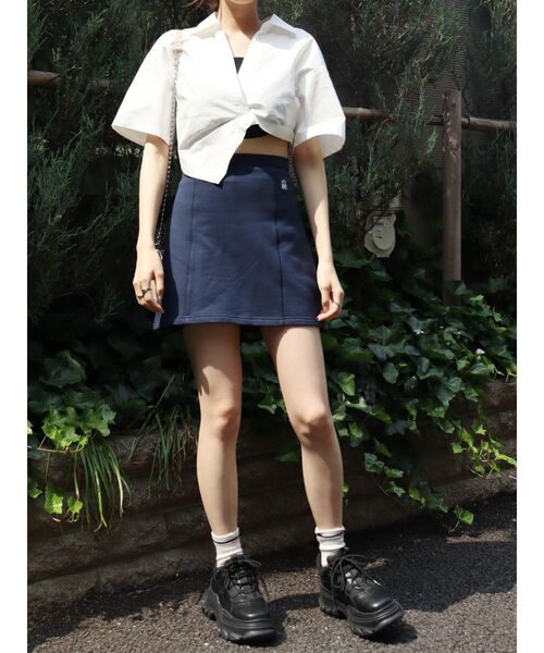 EVRIS（エヴリス）の「ステッチスウェットミニスカート（スカート・レディース・ネイビー/ブラック/グレー・FREE）」の21枚目の写真