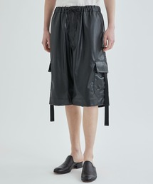 STUDIOUS | シンセティックレザーカーゴショーツ(カーゴパンツ)