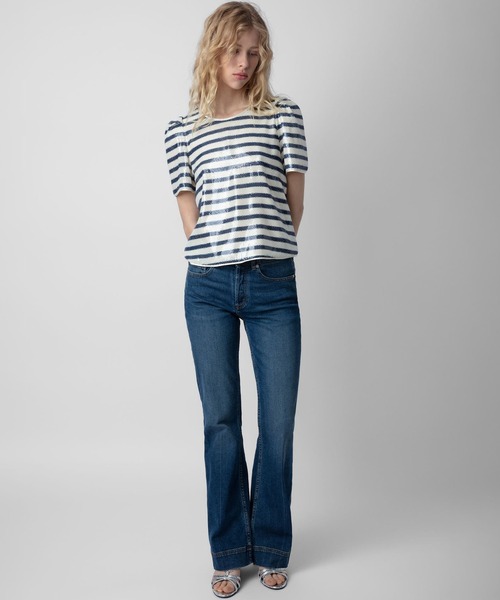ZADIG&VOLTAIRE(ザディグ エ ヴォルテール)の「TCHAO SEQUINS STRIPE(その他トップス・レディース・ホワイト・XS/S)」の3枚目の写真