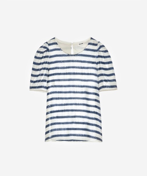 ZADIG&VOLTAIRE(ザディグ エ ヴォルテール)の「TCHAO SEQUINS STRIPE(その他トップス・レディース・ホワイト・XS/S)」の6枚目の写真