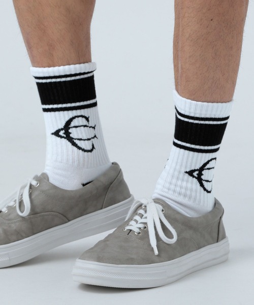 CHARI&CO（チャリアンドコー）の「【CHARI&CO SAFE RIDE for BAYFLOW】ロゴラインソックス（ソックス/靴下・メンズ・ブラック/ネイビー/レッド・FREE）」の6枚目の写真