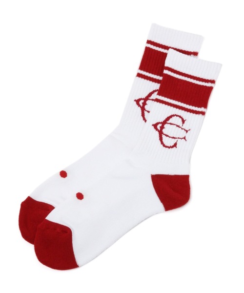 CHARI&CO（チャリアンドコー）の「【CHARI&CO SAFE RIDE for BAYFLOW】ロゴラインソックス（ソックス/靴下・メンズ・ブラック/ネイビー/レッド・FREE）」の16枚目の写真