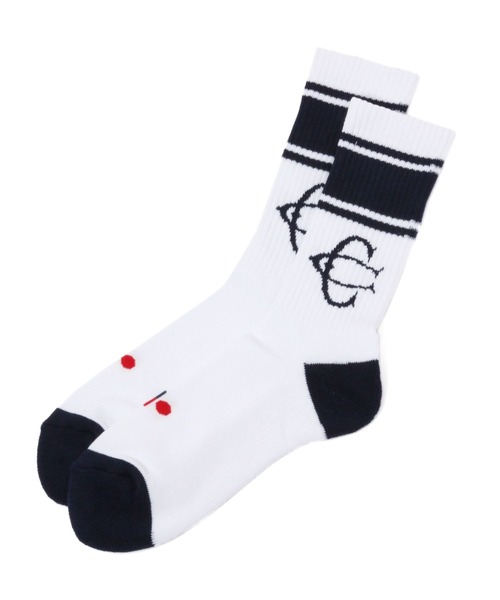 CHARI&CO（チャリアンドコー）の「【CHARI&CO SAFE RIDE for BAYFLOW】ロゴラインソックス（ソックス/靴下・メンズ・ブラック/ネイビー/レッド・FREE）」の11枚目の写真