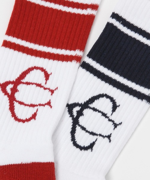 CHARI&CO（チャリアンドコー）の「【CHARI&CO SAFE RIDE for BAYFLOW】ロゴラインソックス（ソックス/靴下・メンズ・ブラック/ネイビー/レッド・FREE）」の7枚目の写真