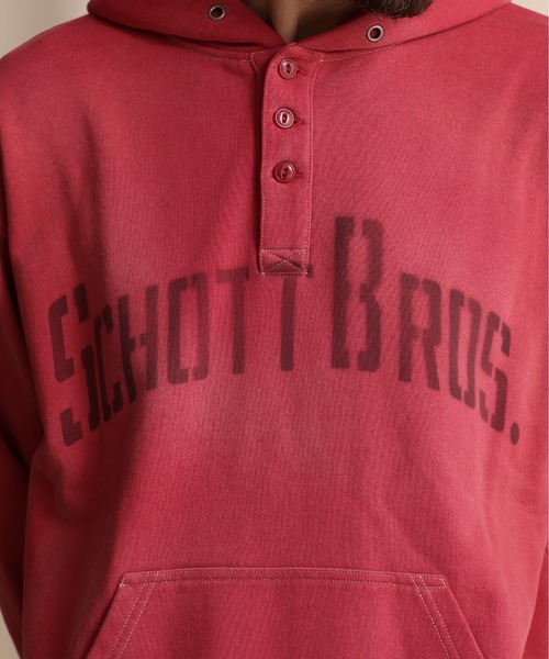 schott（ショット）の「【WEB LIMITED】Schott/ショット/HENRY NECK PARKA "SCHOTT BROS."/ヘンリーネック パーカー "ショット ブロス"（パーカー・メンズ・ブラック/ベージュ/レッド・M/L/2XL/XL）」の7枚目の写真