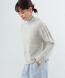 Ray BEAMS | Ray BEAMS / キリカエ シャギー タートルネック ニット(ニット/セーター)