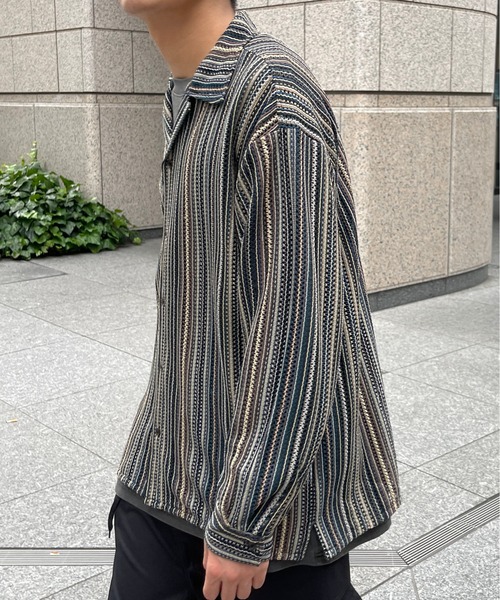 BRIEFING 長袖シャツ M グレー　メンズ シャツ メンズ 長袖 とろみ オーバーサイズ 長袖シャツ ゆったり