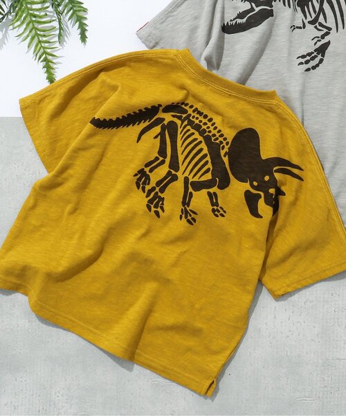 ❣️早い者勝ち❣️恐竜 被り物 男女兼用 フリーサイズ セール】福井県立恐竜博物館コラボ バックスケルトンTシャツ（Tシャツ