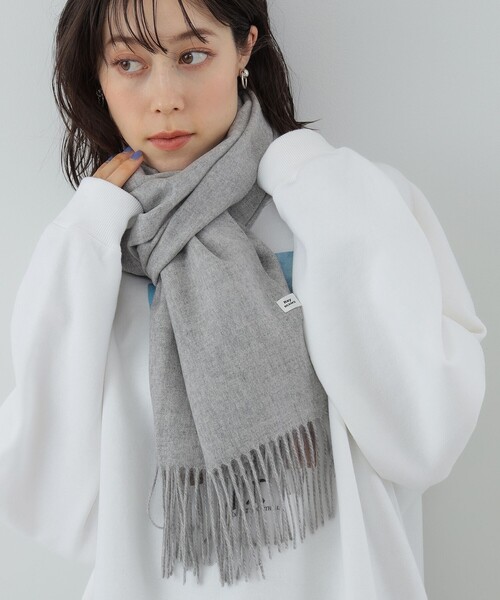Ray BEAMS（レイビームス）の「Ray BEAMS / カシミヤ ストール（マフラー・レディース・ライトグレー/ライトブルー/オフホワイト/ブラック・ONE SIZE）」の19枚目の写真