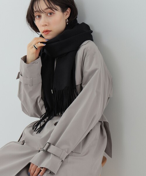 Ray BEAMS（レイビームス）の「Ray BEAMS / カシミヤ ストール（マフラー・レディース・ライトグレー/ライトブルー/オフホワイト/ブラック・ONE SIZE）」の21枚目の写真