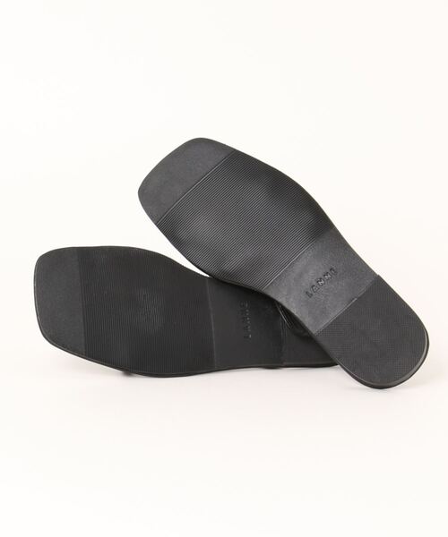 Didot.showroom(ディドット ショールーム)の「リボンクロススクエアフラットサンダル(サンダル・レディース・ブラック/ホワイト/ブラウン・23㎝/24㎝/25㎝/23.5㎝/24.5㎝)」の4枚目の写真