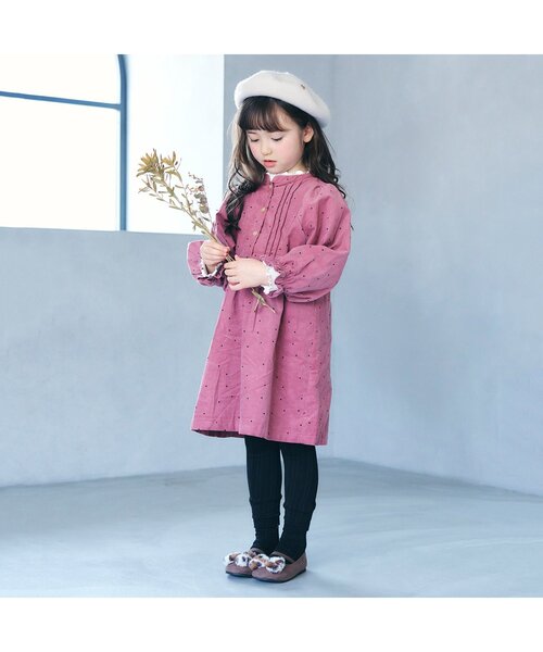 apres les cours（アプレレクール）の「ハートプレートベレー（ハンチング/ベレー帽・キッズ・ローズ/ブラック/ベージュ・54/58/50）」の7枚目の写真