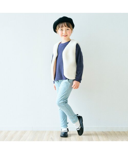 apres les cours（アプレレクール）の「ハートプレートベレー（ハンチング/ベレー帽・キッズ・ローズ/ブラック/ベージュ・54/58/50）」の10枚目の写真